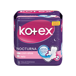 Kotex Toalla higiénica Normal Nocturna  8 unidades