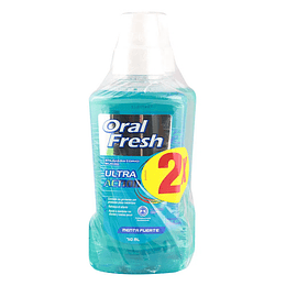 Oral Fresh Enjuague bucal Menta fuerte 500 ml 2 unidades