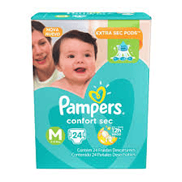 Pampers Pañal Confort Sec M 24 unidades