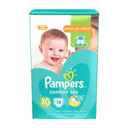 Pampers Pañal Confort Sec XG 16 unidades
