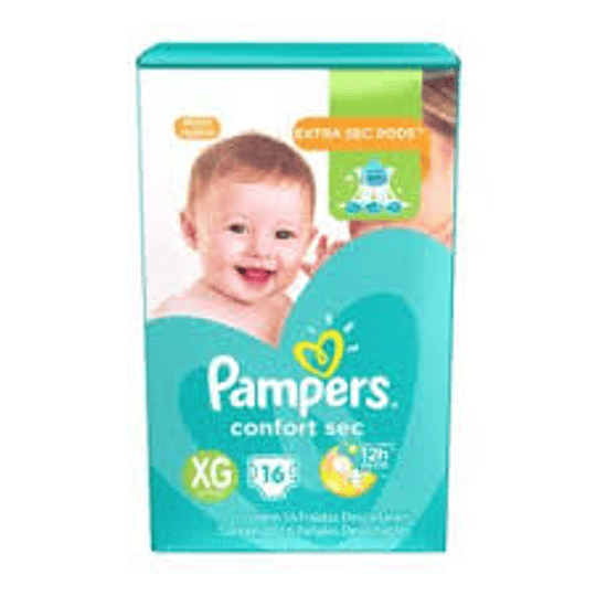 Pampers Pañal Confort Sec XG 16 unidades