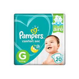 Pampers Pañal Confort Sec G 20 unidades