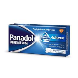 Panadol Advance (R) Paracetamol 500mg 12 Comprimidos Recubiertos