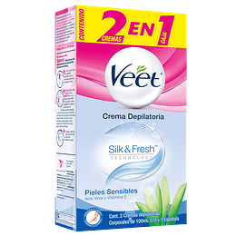 Veet Crema depilatoria Corporal Silk & Fresh Piel sensible 200 ml