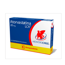 Atorvastatina 20 mg 30 comprimidos CHILE