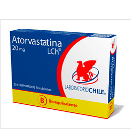 Atorvastatina 20 mg 30 comprimidos CHILE