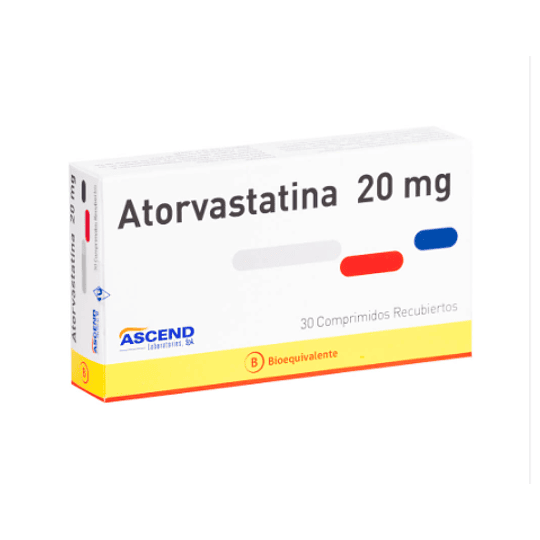 Atorvastatina 20 mg 30 comprimidos