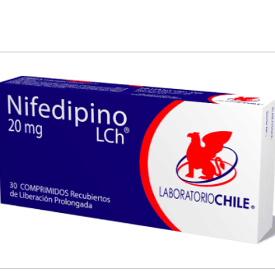 Nifedipino 20 mg 30 comprimidos