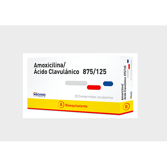 Amoxicilina/ Ácido Clavulánico 875 / 125 mg 20 comprimidos (Bioequivalente)