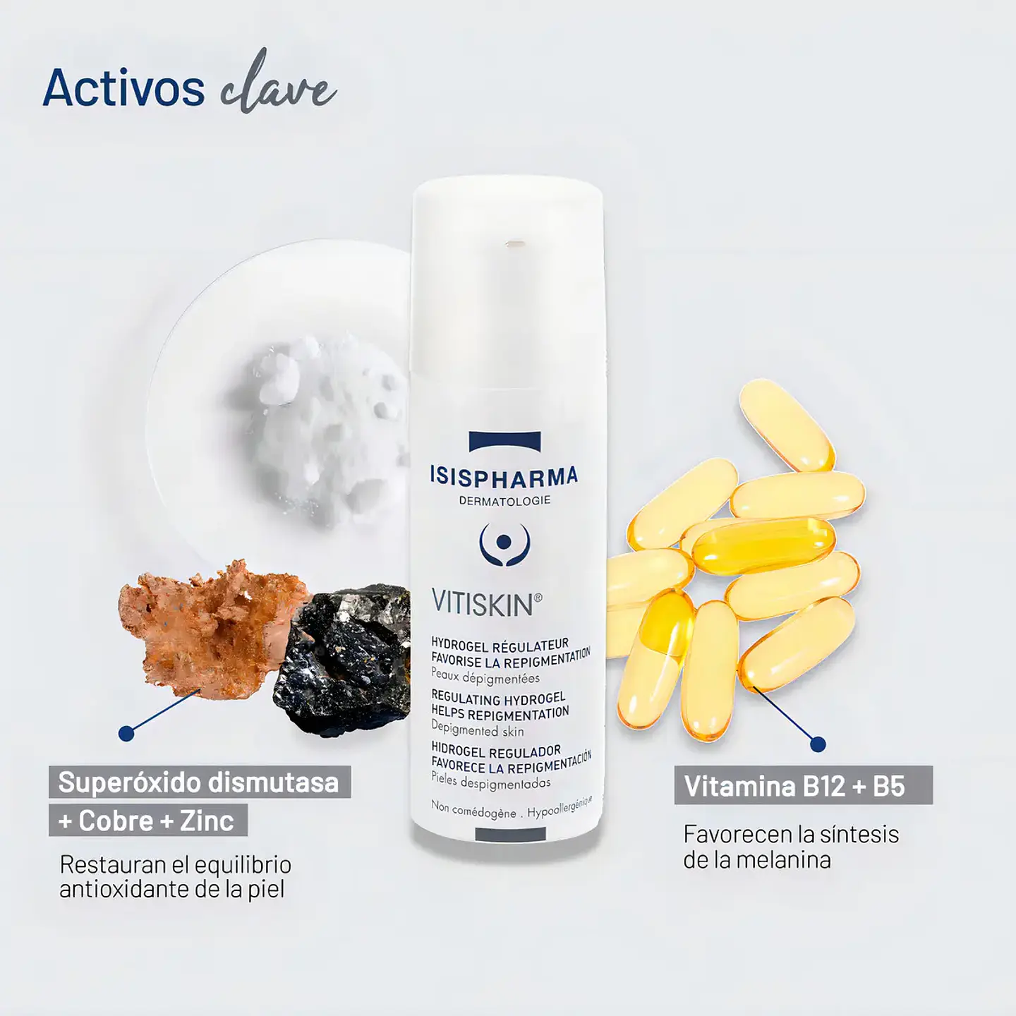 Isispharma Vitiskin Hidrogel Regulador 50 Ml Repigmentación 4