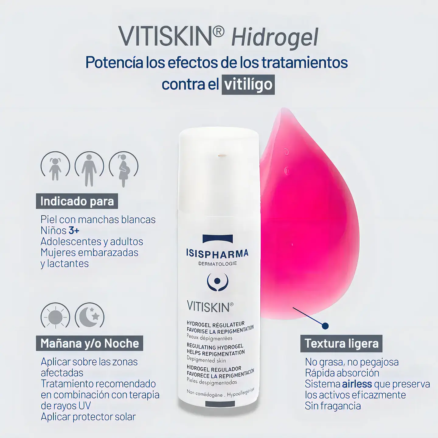 Isispharma Vitiskin Hidrogel Regulador 50 Ml Repigmentación 5