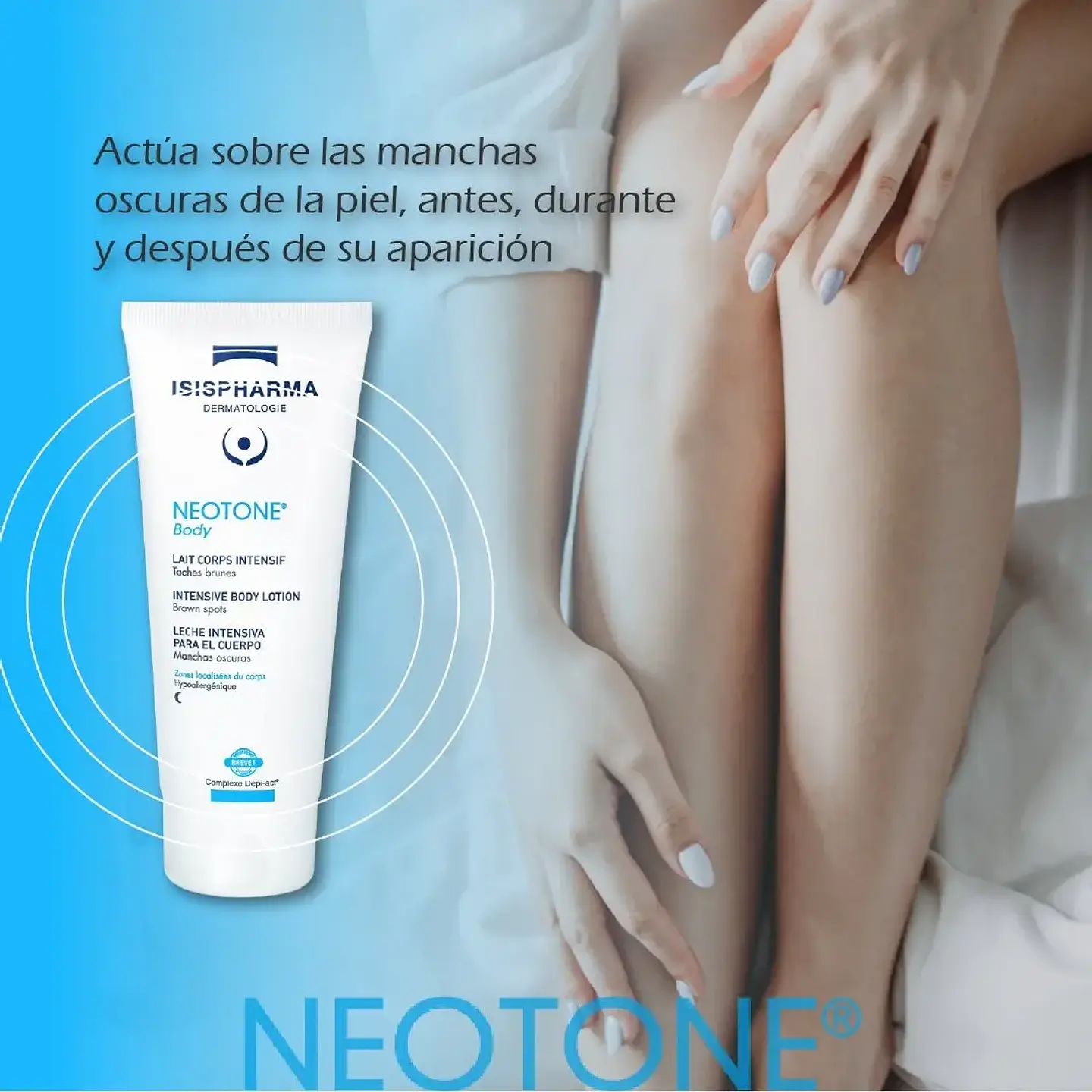 Isispharma Neotone Body 100ml - Leche Corporal Intensiva | Aclaramiento De La Piel Zonas Sensibles 7