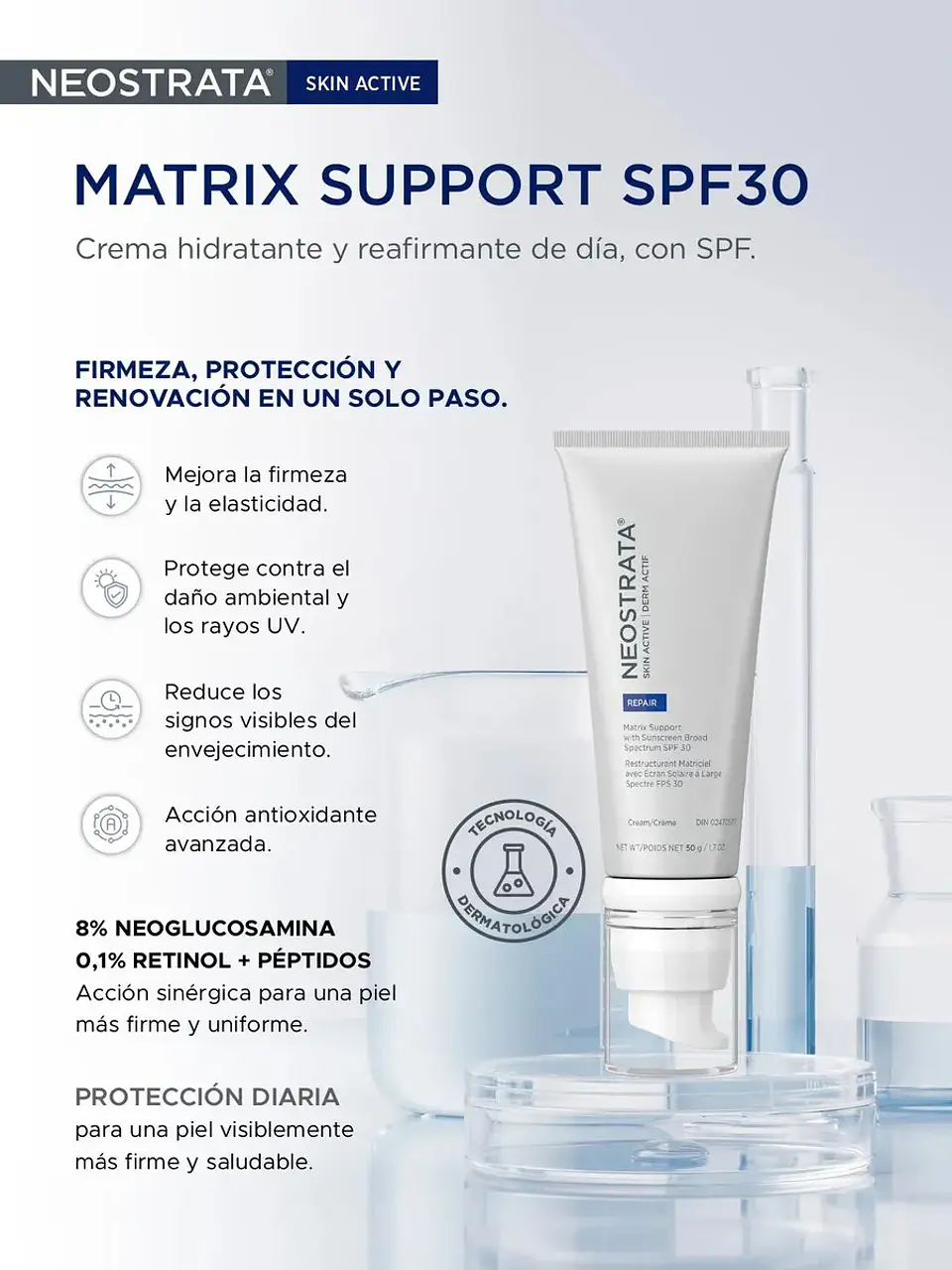 Crema Matrix Support SPF 30 Neostrata Skin Active día para todo tipo de piel de 50mL/50g 2