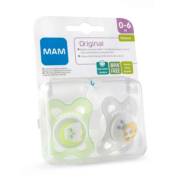 Mam Chupete Entre Original Silicon 2-6M   x 2 