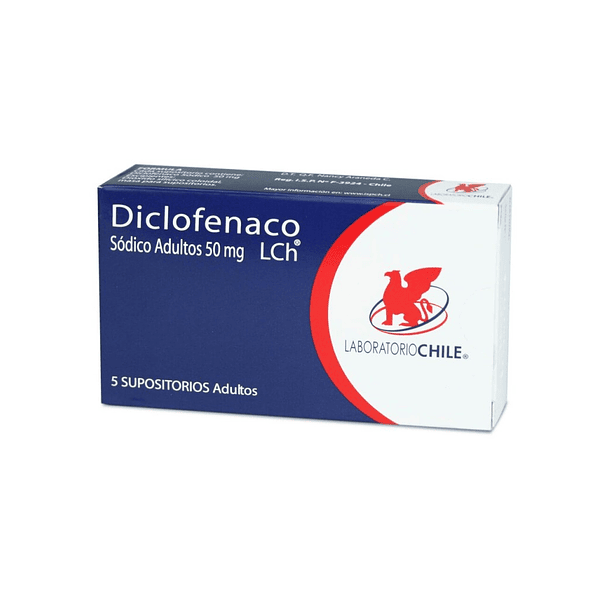 Diclofenaco 50 mg x 5 Supositorios 