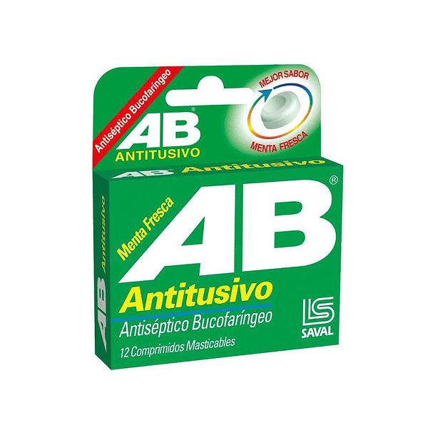 Ab Antitusivo Menta 5 mg x12 Comprimidos Masticables 
