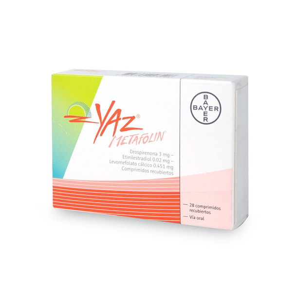 Yaz Metafolin 0,02  mg;3  mg;0,451  mg;45  mg x28 Comprimidos 