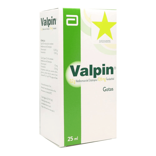 Valpin 0,2 mg/0,16 mg  x25 ml Gotas 