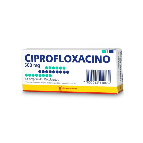 Ciprofloxacino 500 mg  x6 Comprimidos 