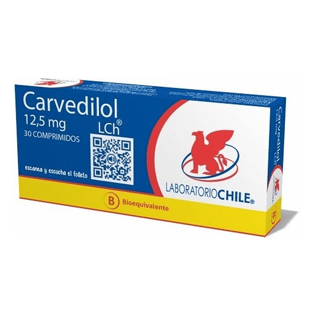 Carvedilol Chile 12.5 mg x30 Comprimidos 