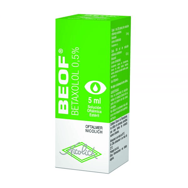 Beof oftalmica 0,5% x5 ml Solucion Oftalmica 