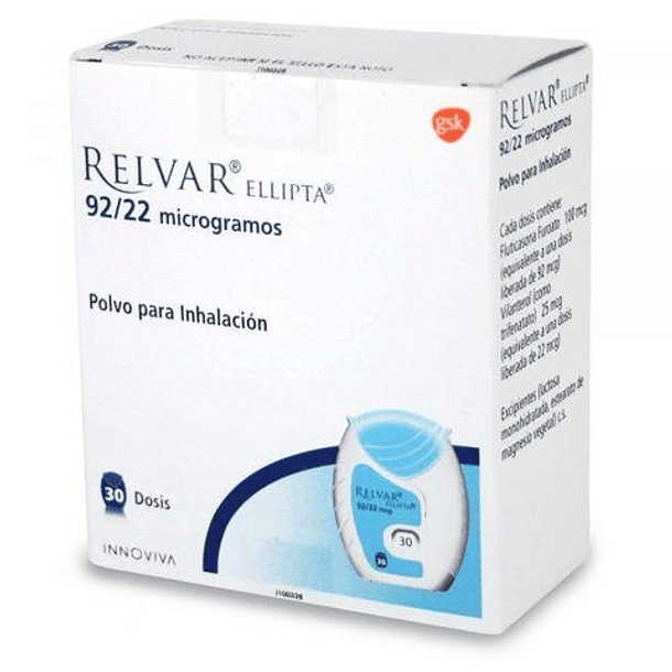 Relvar Ellipta 92/22Mcg  x30 Dosis 