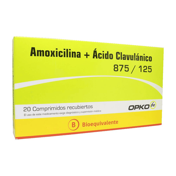 Amoxicilina+Acido Clavulanico 875/125  mg x20 Comprimidos 