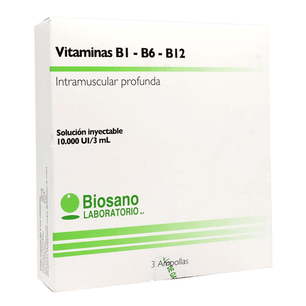 Vitamina B1-B6-B12 10.000Ui/3 ml x3 Ampollas 
