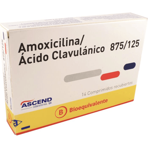 Amoxicilina+Acido Clavulanico 875/125  mg x14 Comprimidos 