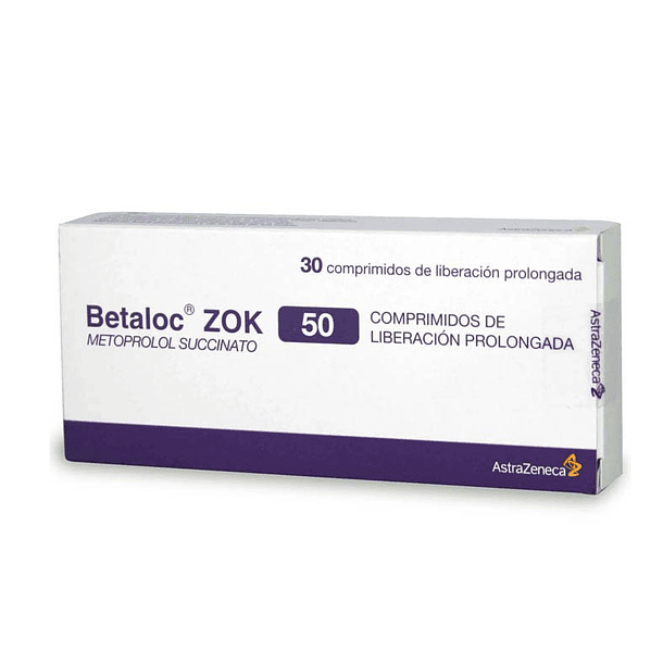 Betaloc Zok 50 mg  x30 Comprimidos De Liberación Prolongada 