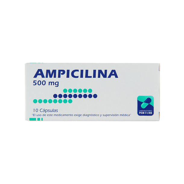 Ampicilina 500  mg x 10 Capsulas 