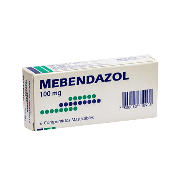 Mebendazol 100 mg x6 Comprimidos 