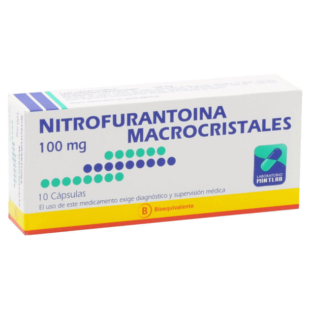 Nitrofurantoina Macrocristales 100 mg x10 Capsulas 