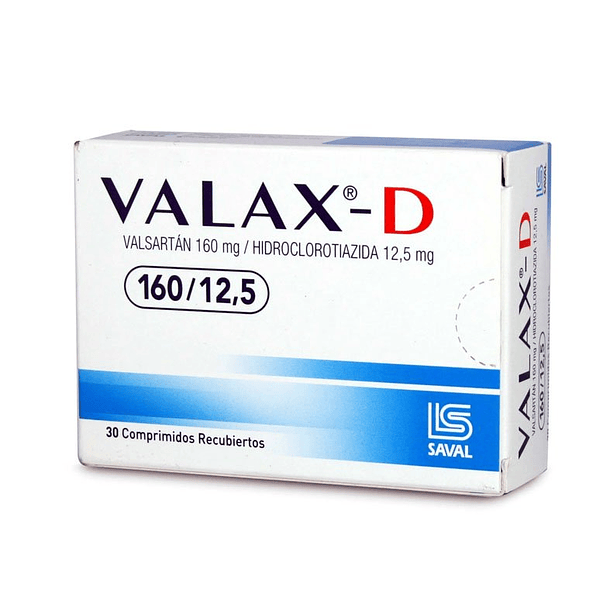 Valax - D 160/12,5 mg  x30 Comprimidos 