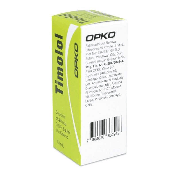 Timolol 0,5% x10 ml Solucion Oftalmica 