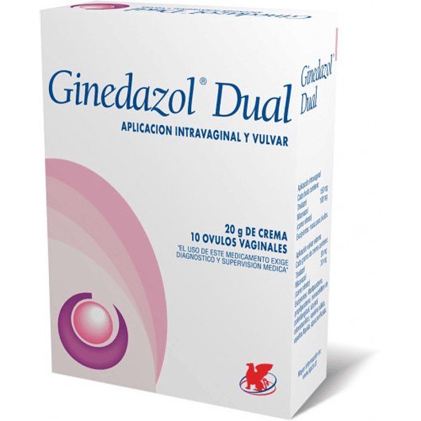 Ginedazol Dual 10+20Gr x 10 Óvulos/Crema 
