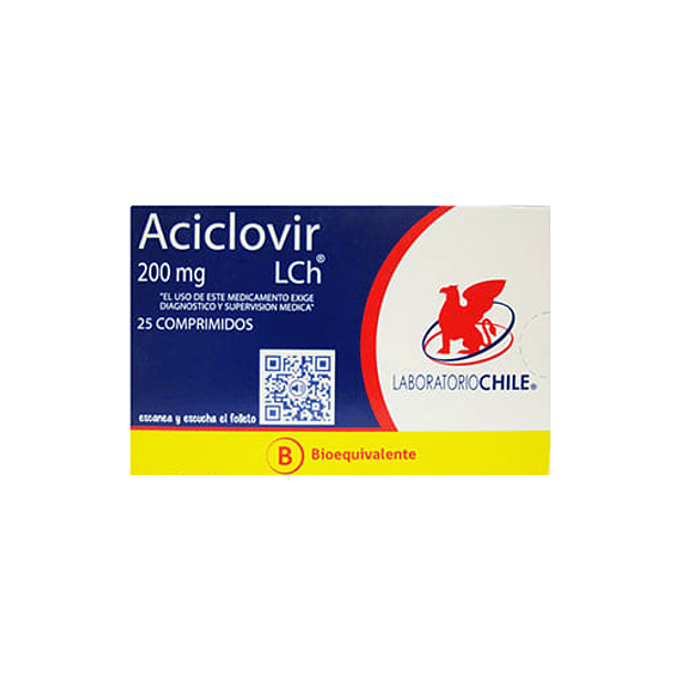 Aciclovir 200 mg x25 Comprimidos 