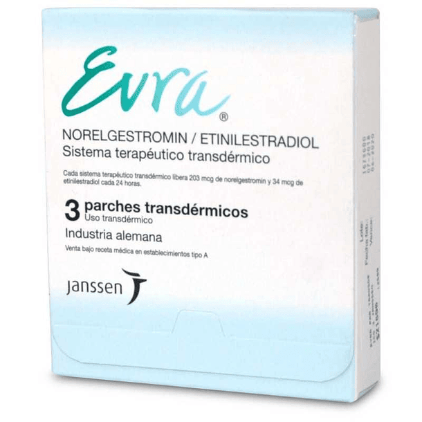 Evra 6 mg/600Mcg x3 Parches 
