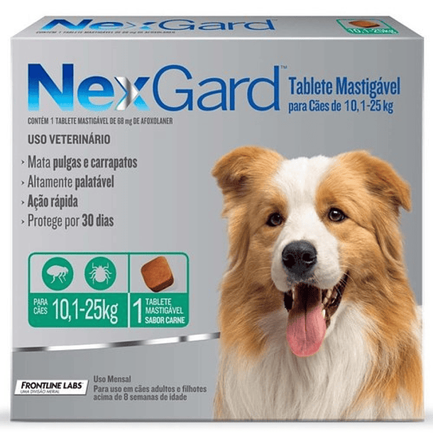 Nexgard 10 A 25 Kilos   x1 Comprimido Masticable 