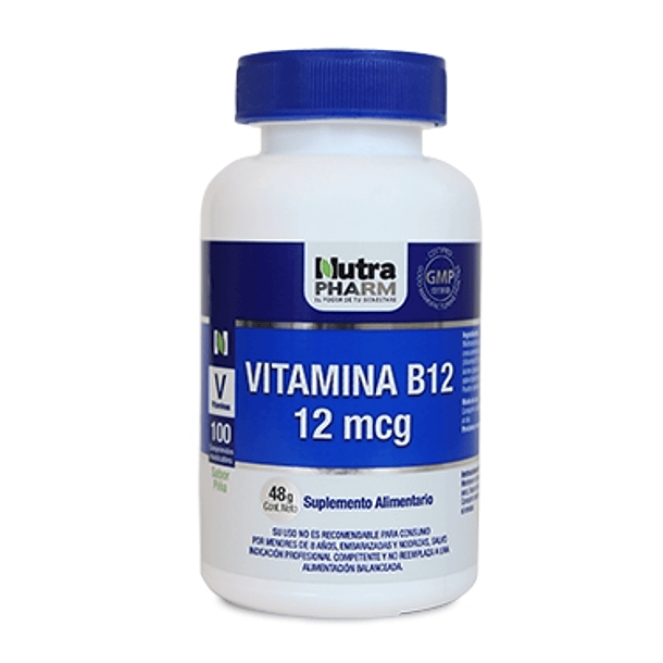 Vitamina B12 12Mcg x100 Comprimidos Masticables 