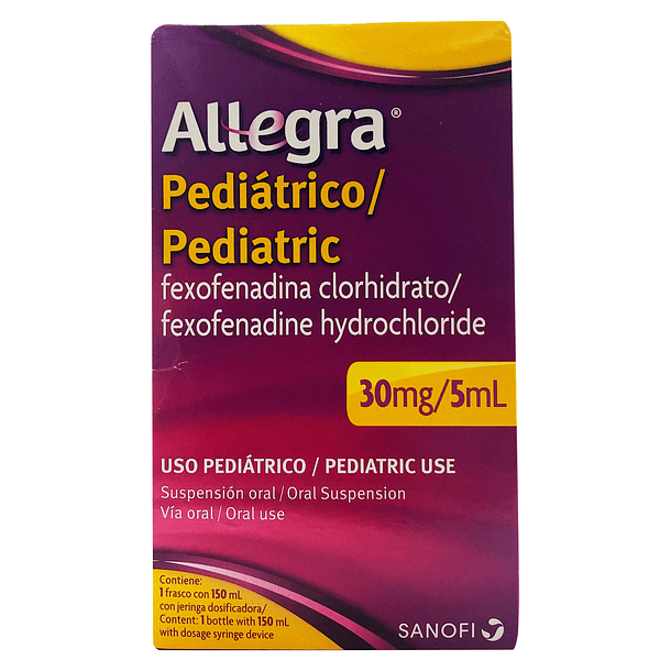 Allegra Pediatrico 30 mg/5 ml x150 ml Jarabe 