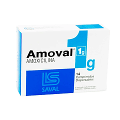 Amoval 1G x14 Comprimidos Dispersables