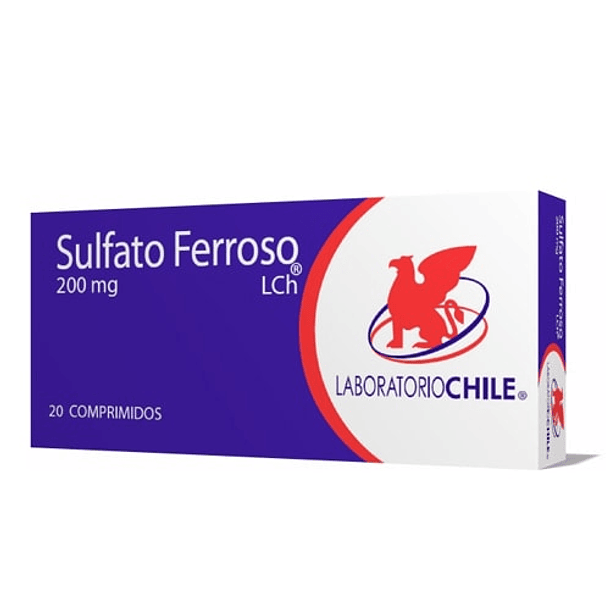 Sulfato Ferroso 200 mg  x20 Comprimidos 