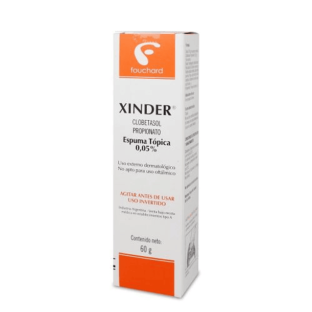 xinder 0,05% x60 ml Espuma Topica 