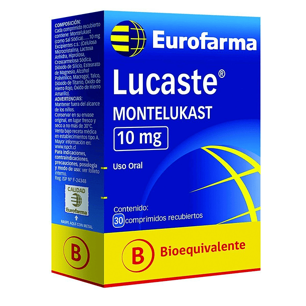 Lucaste 10 mg  x30 Comprimidos 