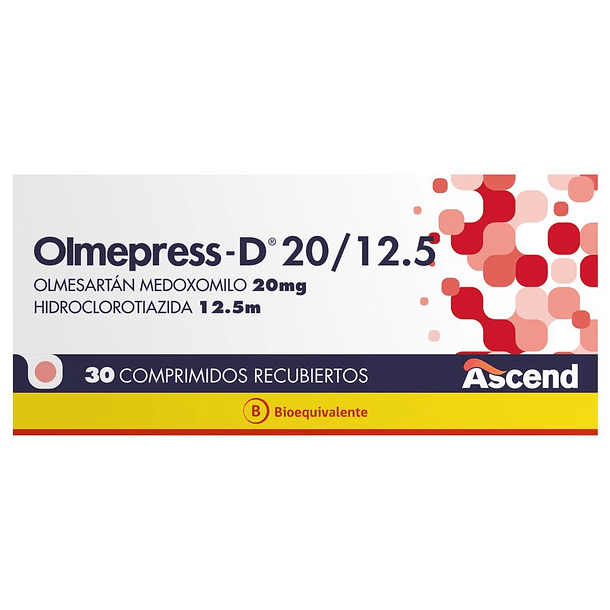Olmepress D 20 mg/12,5 mg  x30 Comprimidos 