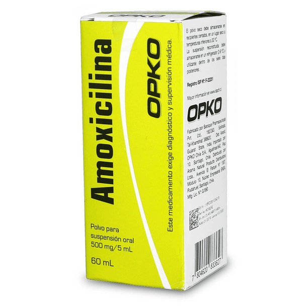 Amoxicilina 500 mg/5 ml x60 ml Suspension 