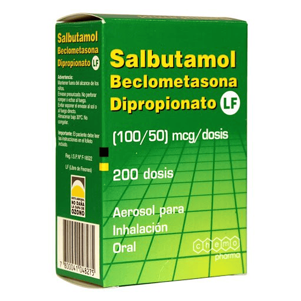 Salbutamol Beclometasona Dipropionato Lf 100Mcg/50Mcg x200 Dosis 