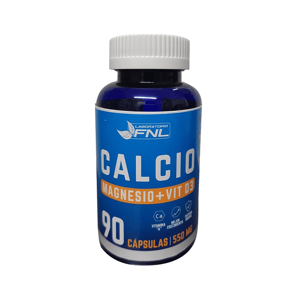 Calcio Magnesio + Vit D3 550 mg  x90 Cápsulas 
