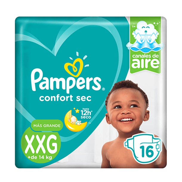 Pampers Confort Sec Talla xxg x16 Unidades 